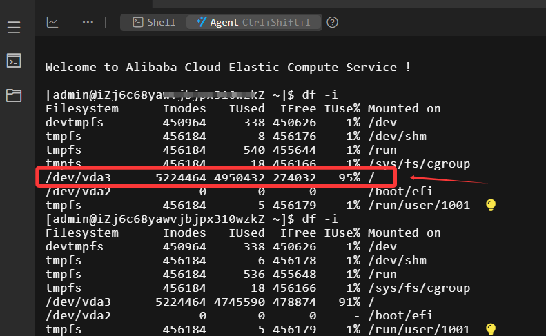 【日常运维】宝塔面板登录页面空白,最后发现是Inodes 100%
